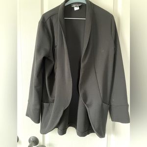 Black waffle knit blazer Canadian Made EUC